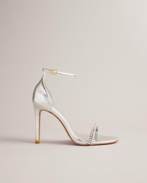 Sandale Ted Baker Crystal Embellished Heeled Argent Femme | QMY-11626991